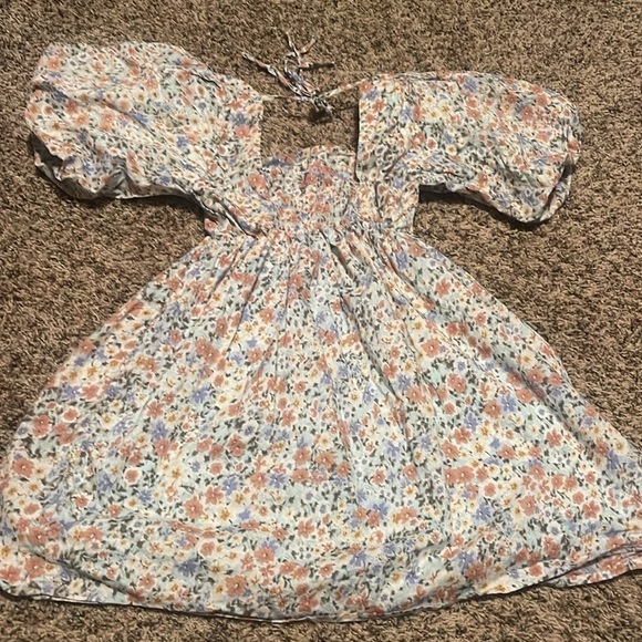 Mable Squareneck Puff Sleeve Floral Mini Dress  Medium - Picture 7 of 9